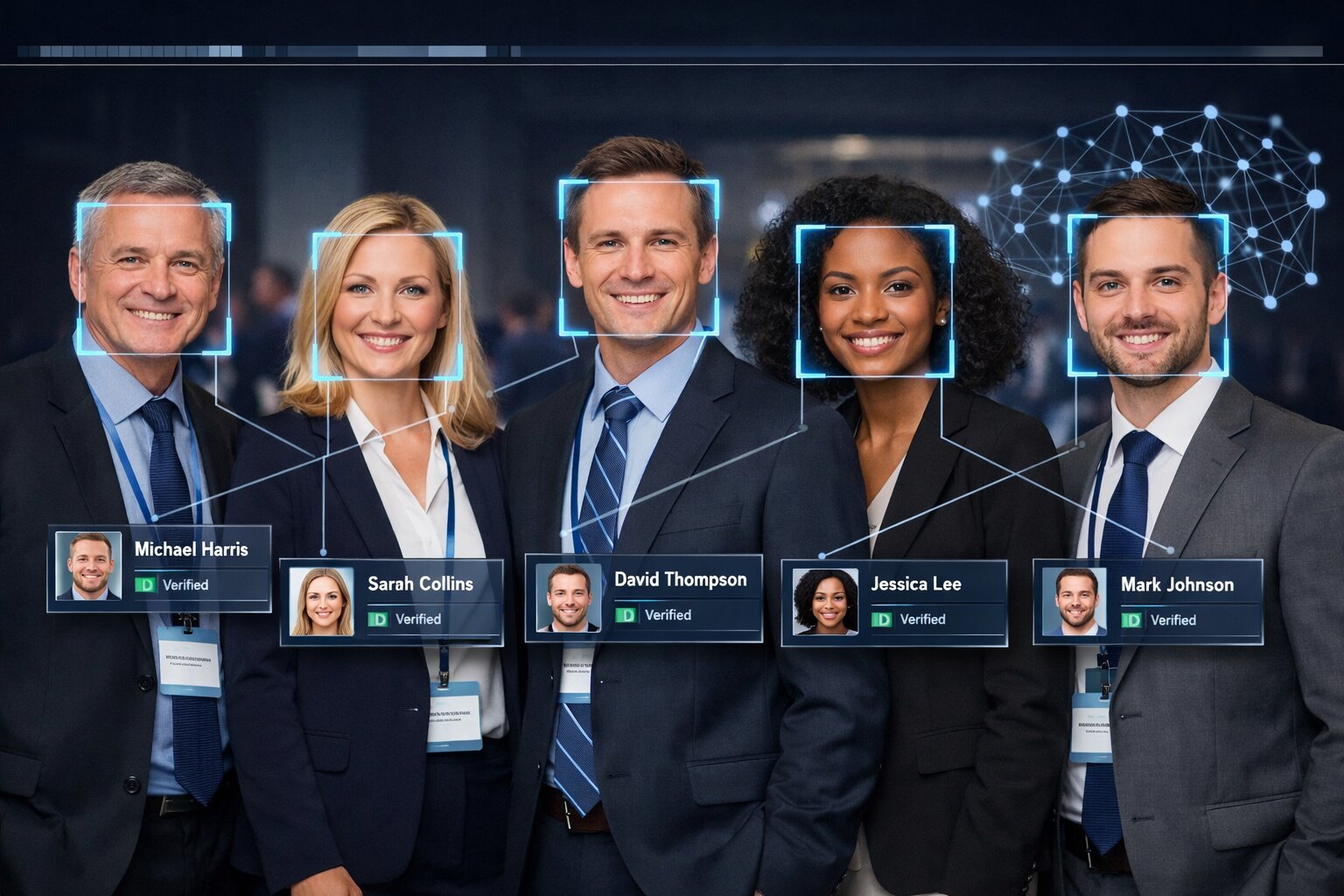 Event Layer AI facial recognition matching corporate event attendees